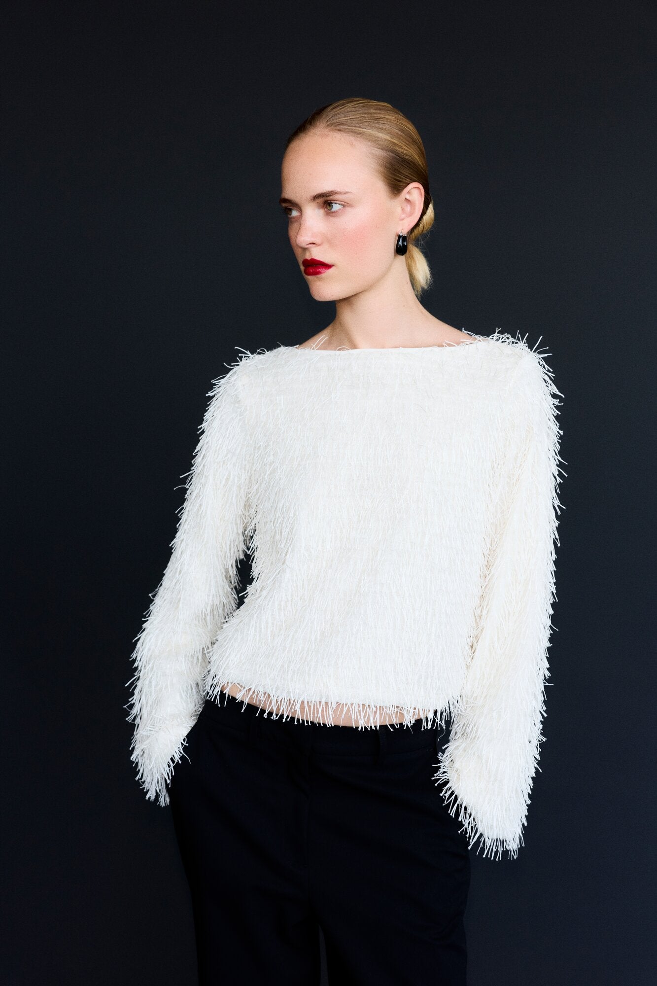 Vitoi L/S Boatneck bluse – Birch